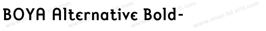 BOYA Alternative Bold字体转换